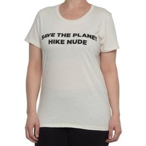 Toad & Co Women's Save The Planet Hike Nude Organic Cotton T Shirt Ivory Size XL